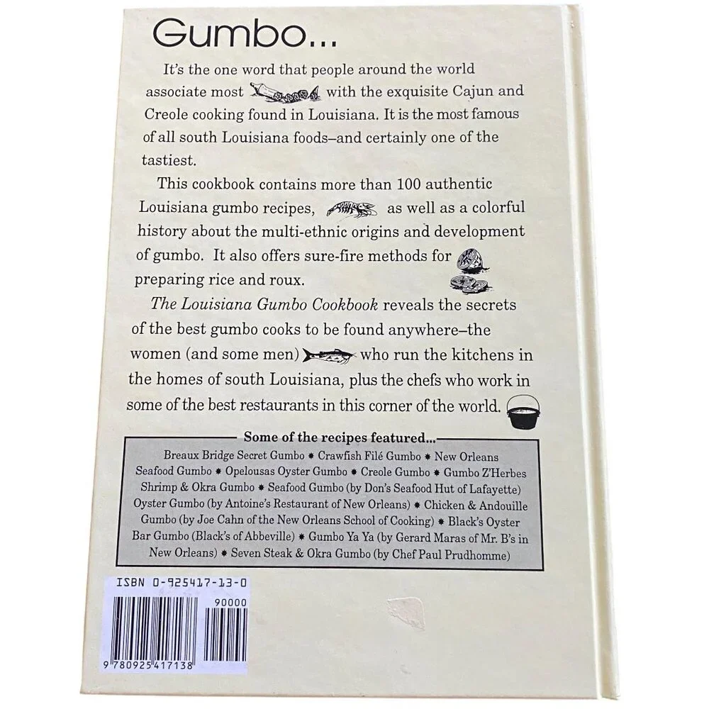 The Louisiana Gumbo Cookbook Cajun Bea Floyd Weber‎ HB 1993 recipe book